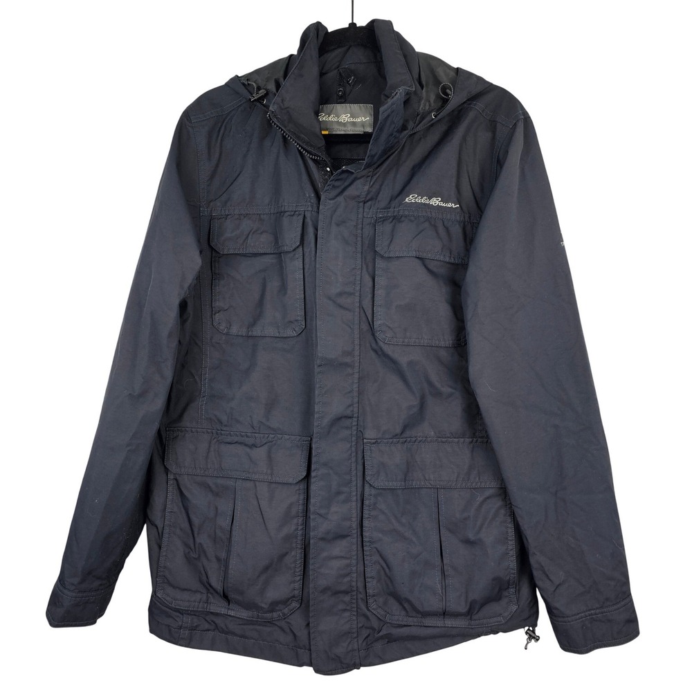 Eddie Bauer Travex‎ WeatherEdge Men's Field Jacket Hooded Utility Parka Small